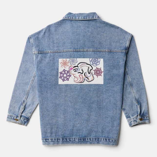 Polar bear joy denim jacket (Back)