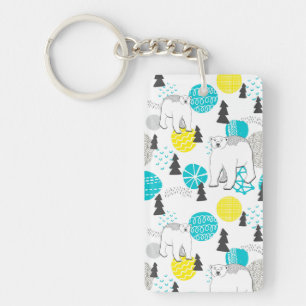 Polar bear key ring