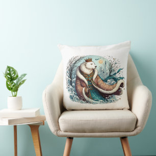 Polar Bear King of the North Cushion