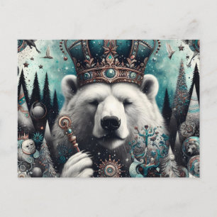 Polar Bear King Postcard