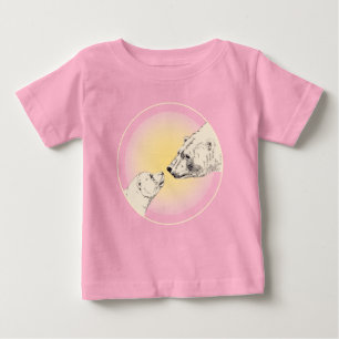 Polar Bear Kiss Baby Shirt Polar Bear Cub Tee