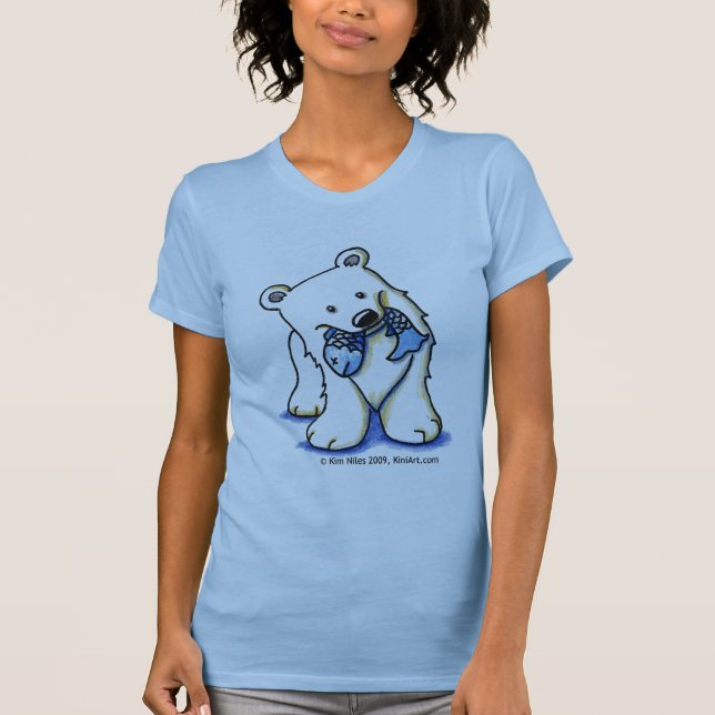 Polar Bear Ladies Petite T-Shirt (Front)