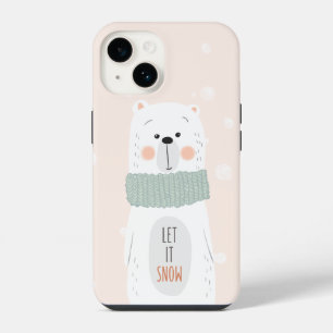 Polar bear - Let it snow - Cute Winter / Christmas iPhone 14 Case