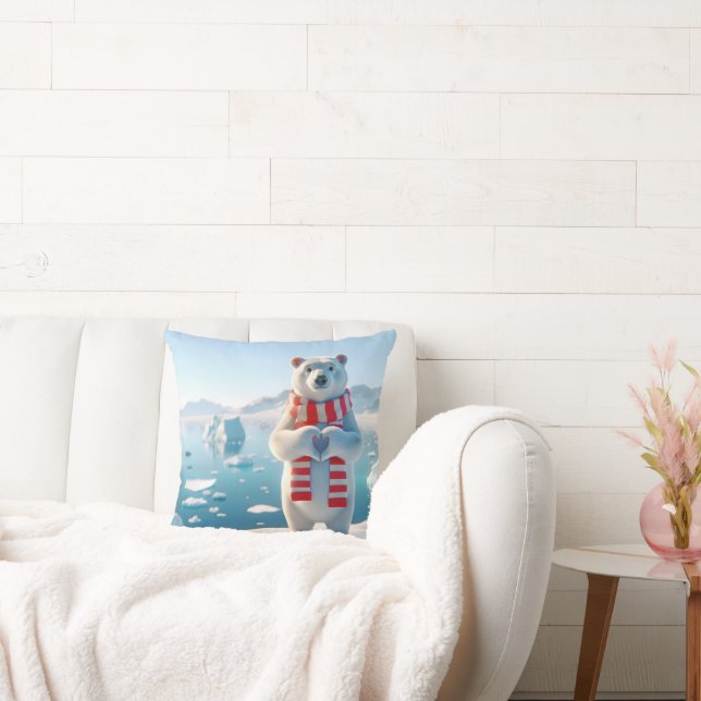 Polar Bear Love Cushion (Couch)
