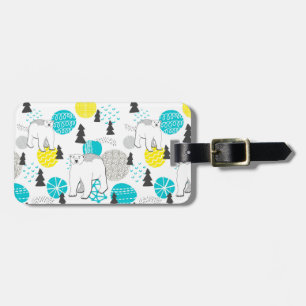 Polar bear luggage tag