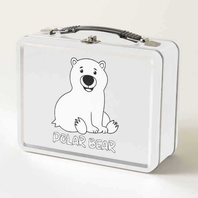 Polar bear lunch box for kids (Front)