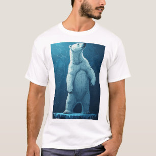 Polar Bear Made Of Ice Shards Standing Tall Arctic T-Shirt
