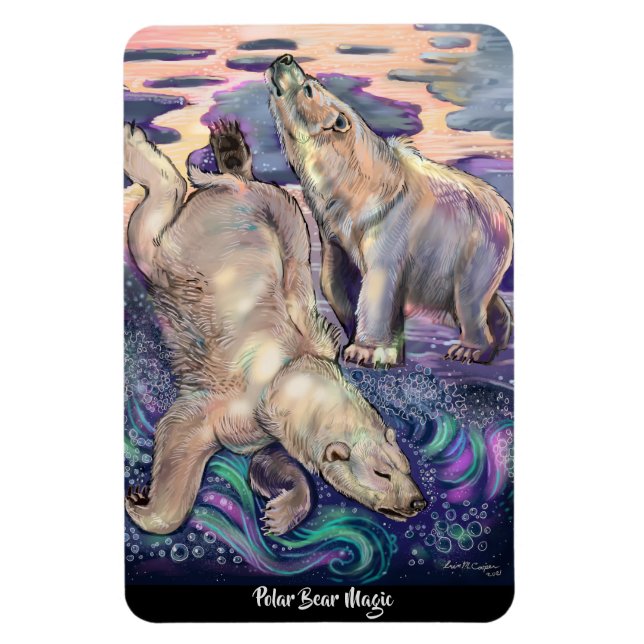 Polar Bear Magic  Magnet (Vertical)