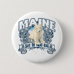 Polar Bear Maine 6 Cm Round Badge