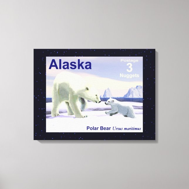 Polar Bear - Mama Nose Best Canvas Print (Front)