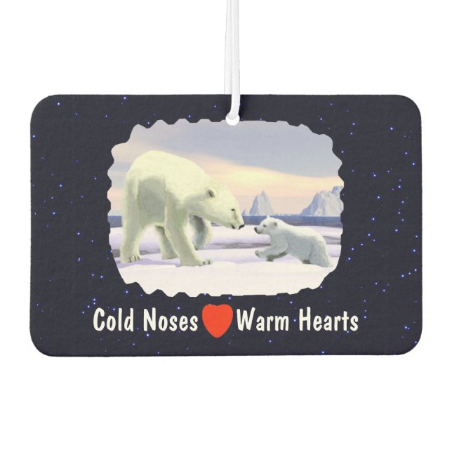 Polar Bear - Mama Nose Best Car Air Freshener (Front)