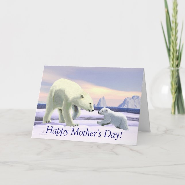 Polar Bear - Mama Nose Best Card (Front)