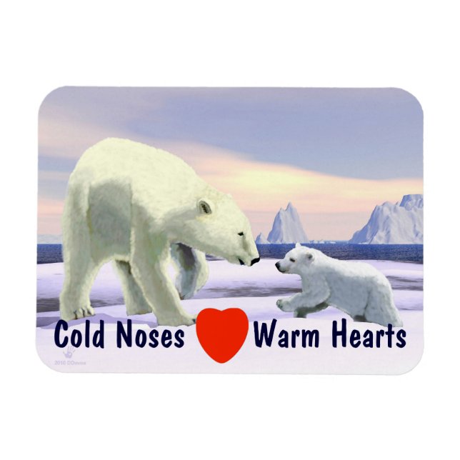Polar Bear - Mama Nose Best Magnet (Horizontal)
