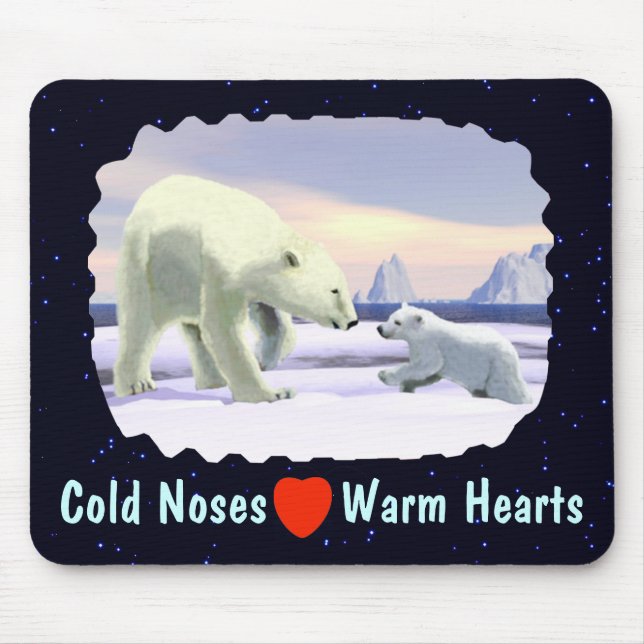 Polar Bear - Mama Nose Best Mouse Mat (Front)