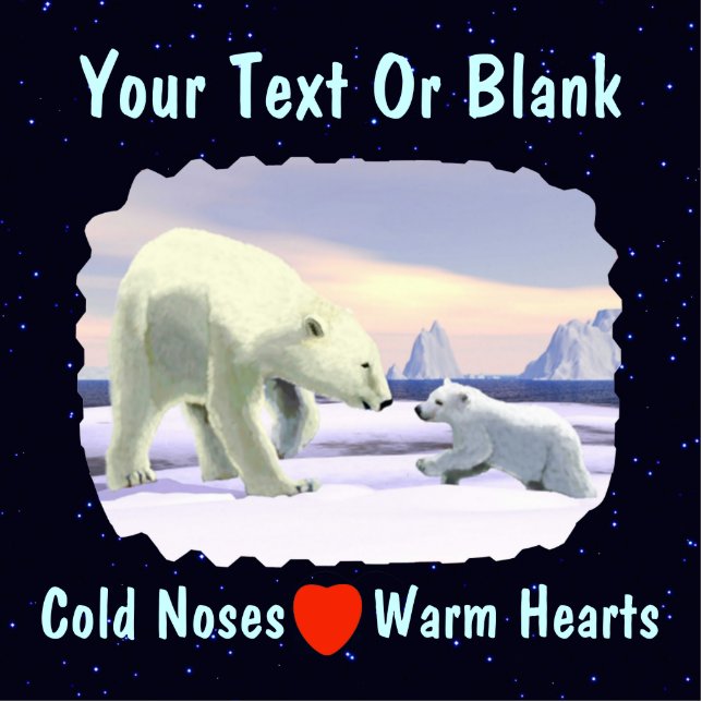 Polar Bear - Mama Nose Best Photo Sculpture Magnet (Front)