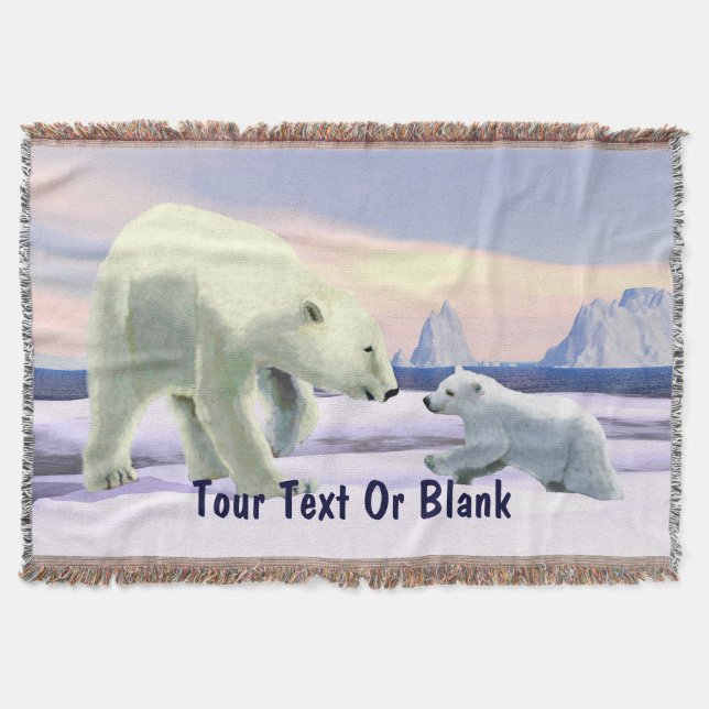 Polar Bear - Mama Nose Best Throw Blanket (Front)