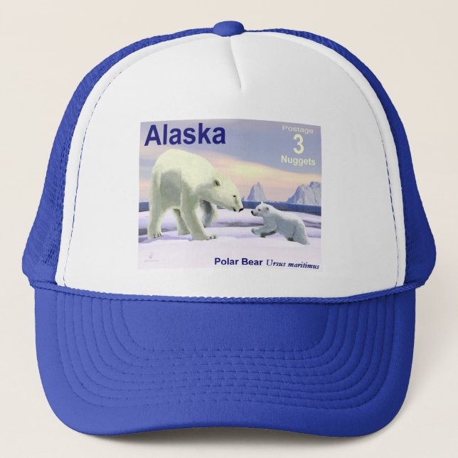 Polar Bear - Mama Nose Best Trucker Hat (Front)