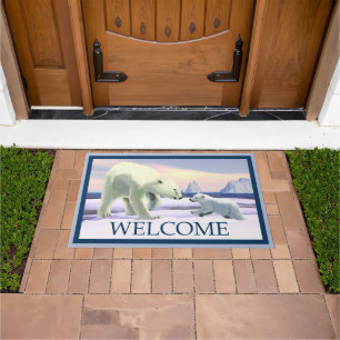 Polar Bear - Mama Nose Best - Welcome Doormat