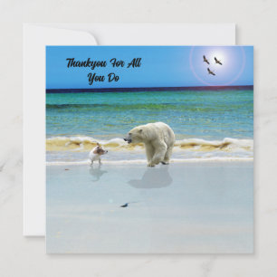 Polar Bear Meets Jack Russell, Thankyou Card