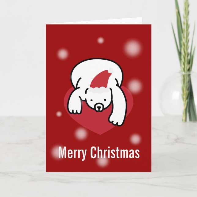 Polar Bear Merry Christmas Card (Front)