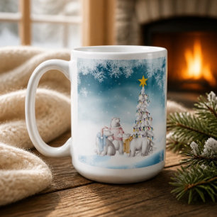 Polar Bear Merry Christmas Coffee Mug