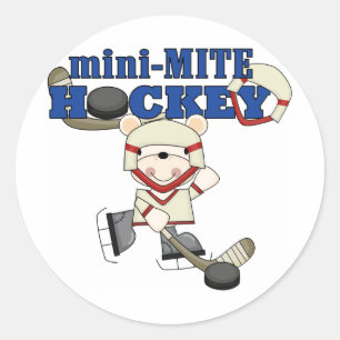 Polar Bear Mini Mite Hockey Tshirts and Gifts Classic Round Sticker