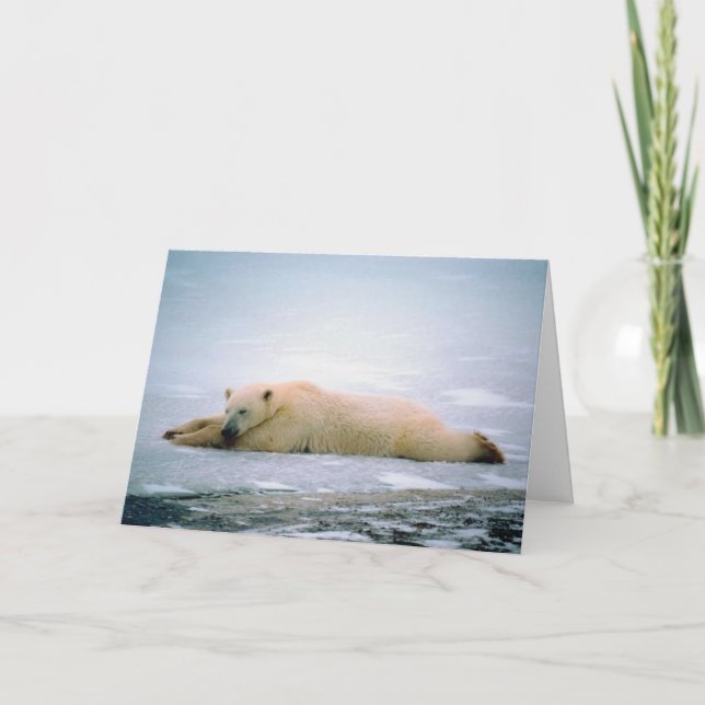 Polar Bear Missing You Card (Front)