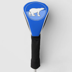 Polar Bear Mom and Cub Painting - Wildlife Art Golf Head Cover