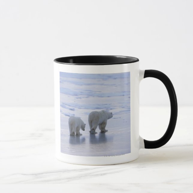 Polar Bear Mother and Cub Mug (Right)