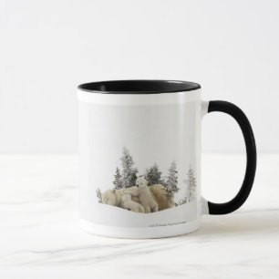 Polar Bear Mother And Her Cubs in Wapusk Park Mug