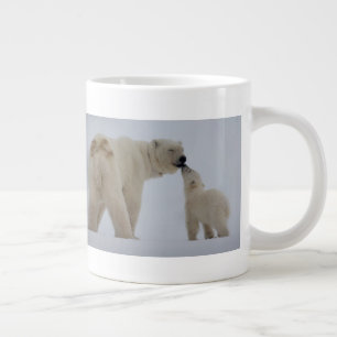 Polar Bear Mother with Cub Large Coffee Mug