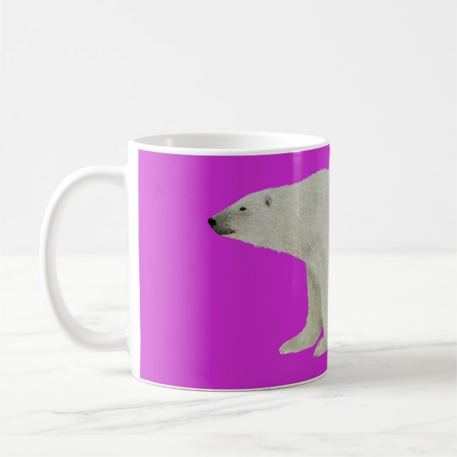 Polar Bear Mug on Pink (Left)