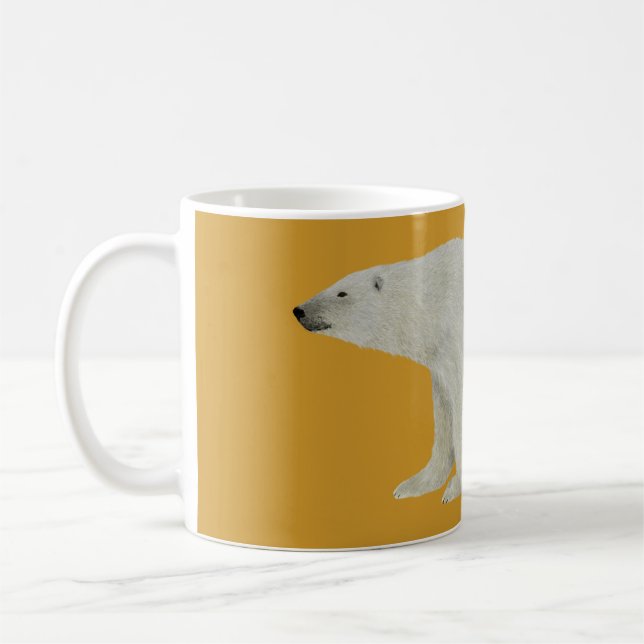 Polar Bear Mug on yellow (Left)