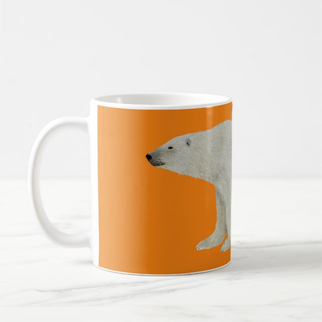 Polar Bear Mug Orange (Left)