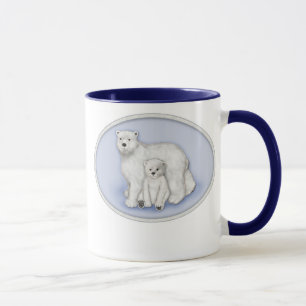 Polar Bear Mum and Cub Mug