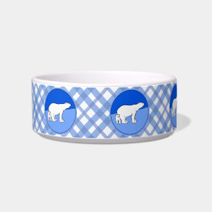 Polar Bear Mum and Cub Painting - Wildlife Art Bowl
