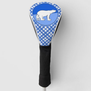 Polar Bear Mum and Cub Painting - Wildlife Art Golf Head Cover
