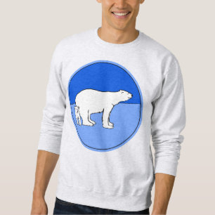 Polar Bear Mum and Cub Painting - Wildlife Art Sweatshirt