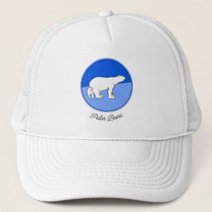 Polar Bear Mum and Cub Painting - Wildlife Art Trucker Hat