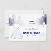 Polar Bear Mummy's Belly Size Baby Shower Game (Back)