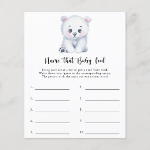Polar bear - Name that baby food game