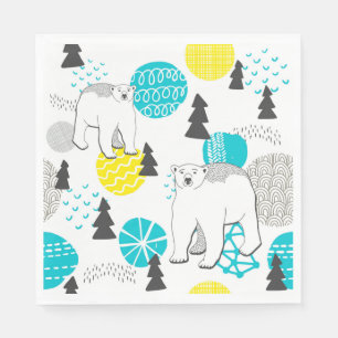 Polar bear napkin