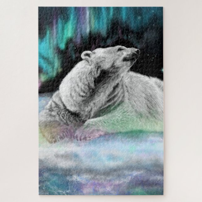 Polar Bear Night Puzzle (Vertical)