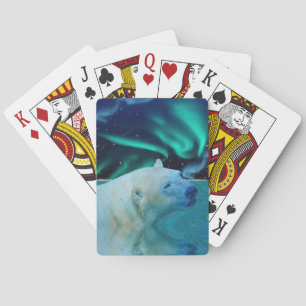 Polar Bear, Northern Lights Wildlife Art Card Deck