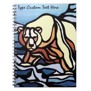 Polar Bear Notebook Personalised Bear Art Notebook