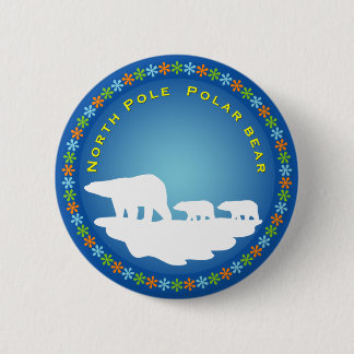 Polar Bear on Ice 6 Cm Round Badge