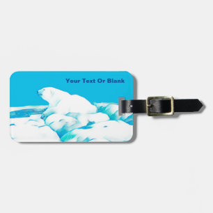 Polar Bear On Ice Luggage Tag
