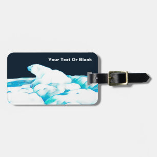Polar Bear On Ice Luggage Tag