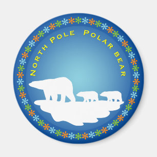 Polar Bear on Ice Magnet