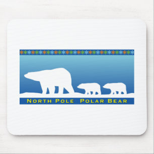 Polar Bear on Ice Mouse Mat